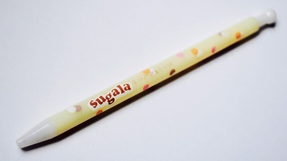 Cute candy-colour dotty fine-point retractable ballpoint pen