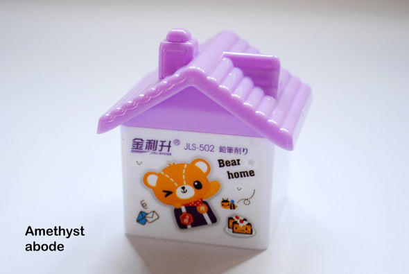 Kawaii bear house double pencil sharpener