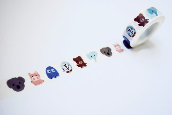 Adorable animals washi tape