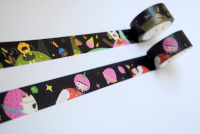 Sweet space travels wide washi tape duo