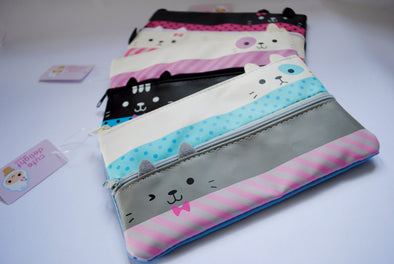Cute bow kitty pencil case