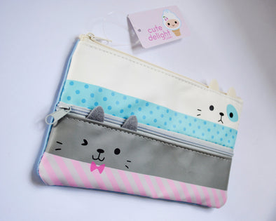 Cute bow kitty pencil case