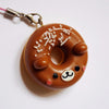 Kawaii bear-face donut phone charm