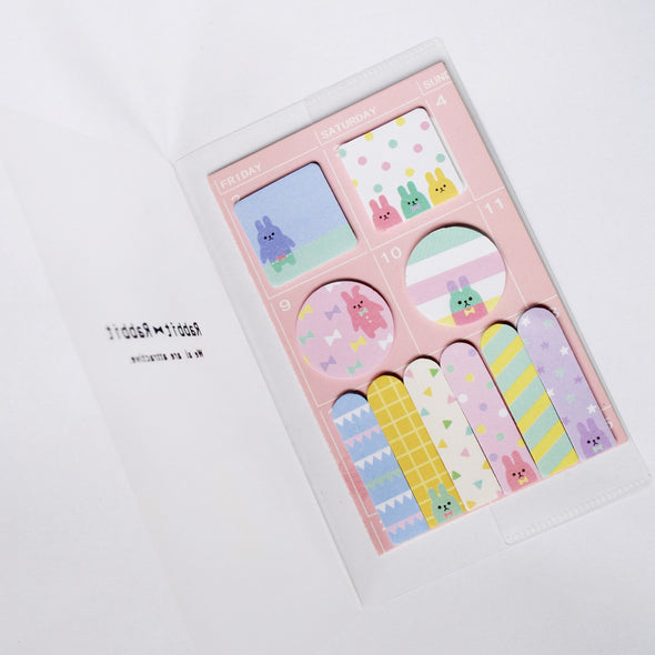 Cute and colourful sticky page marker pouch