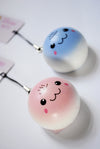 Mini cute-face squishy pastel bun phone charm
