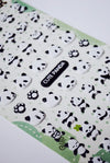 Kawaii posing panda puffy stickers