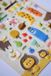 Adorable animal assortment puffy stickers