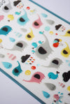 Kawaii colourful elephant gel stickers