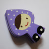 Kawaii girl wooden memo holder clip