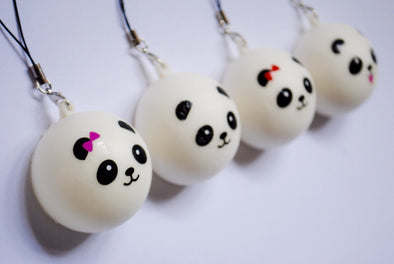 Kawaii scented panda pal squishy phone charm