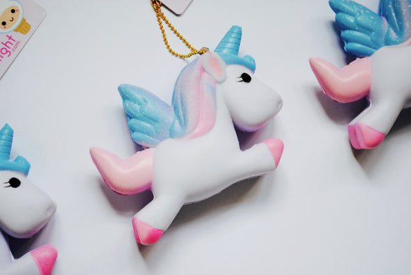 Kawaii pretty unicorn scented squishy keychain