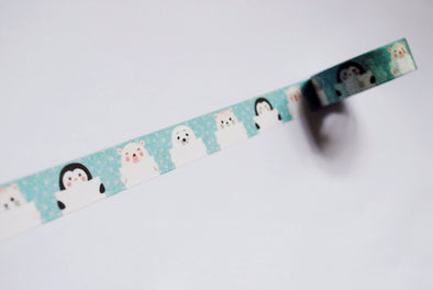 Cool creatures winter washi tape