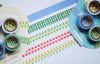 Retro pattern subtle-stick washi tape set