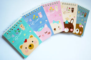 Kawaii animal mini wirebound notebook