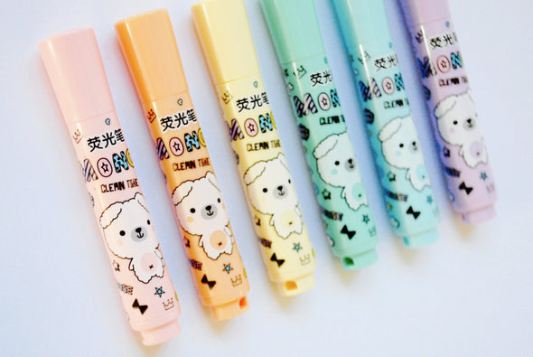 Kawaii mini highlighter pens pack